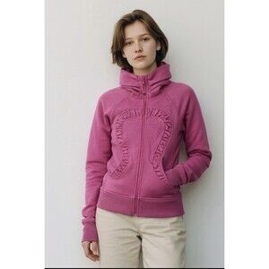 Lululemon Stride Jacket Ruffle Pink Metallic Sparkle RARE VTG Size 4 Collectors
